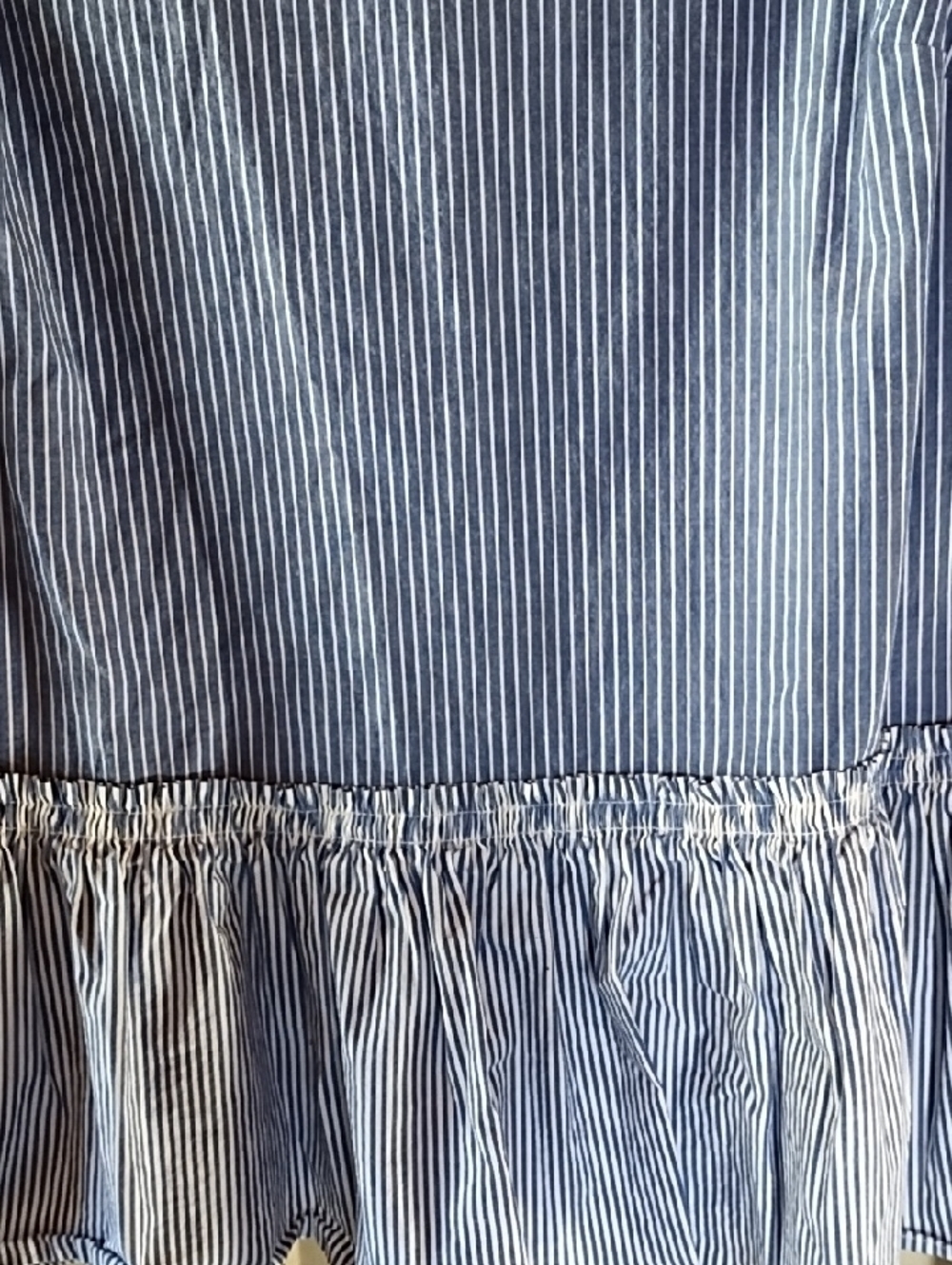 Time and Tru Blue & White Striped Sleeveless Blouse - Picture 2 of 3